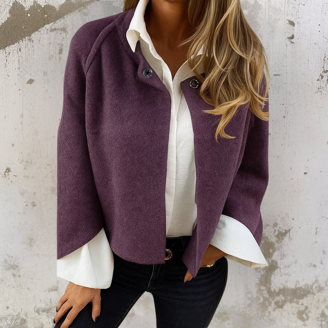 Rose Elegant Cropped Cashmere-Look Jacket | Comfort & Style