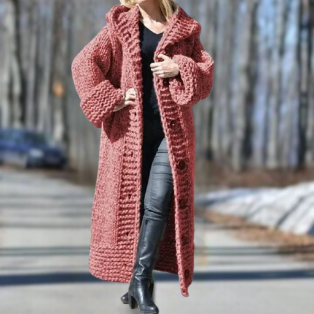 Rose Elegant-Fit Carol Cosy Coat | A Perfect Blend of Comfort and Sophistication
