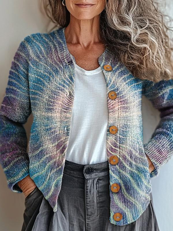 Helene Cozy Harmonious Pattern Cardigan