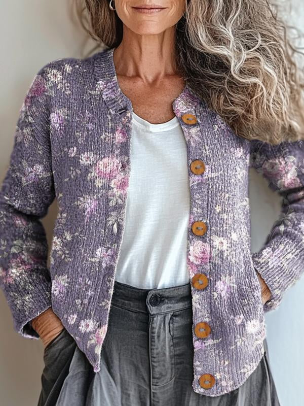 Johanne Effortlessly Chic Floral Cardigan