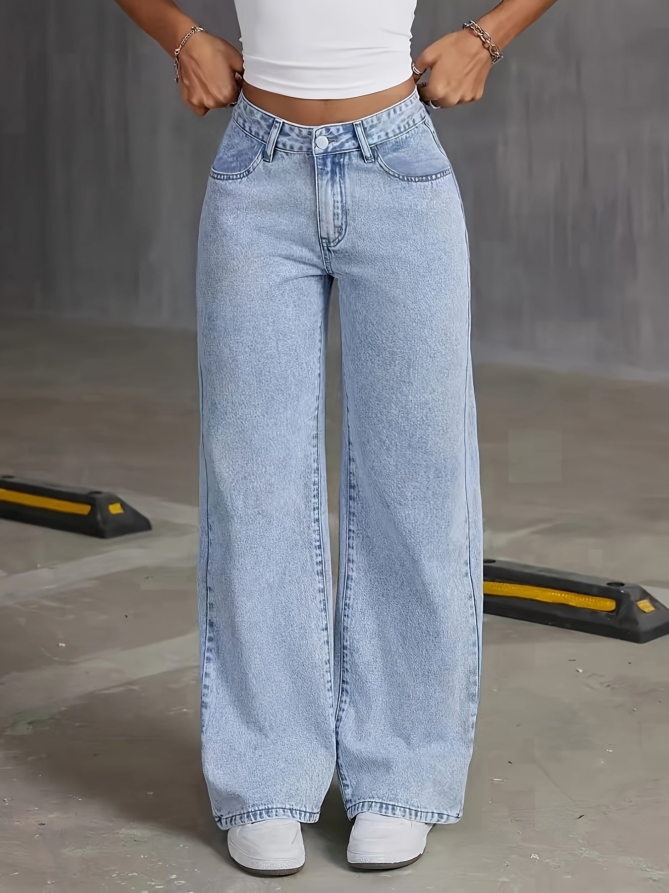 High-Waisted Wide-Leg Jeans | Vintage-Inspired Comfort & Modern Style