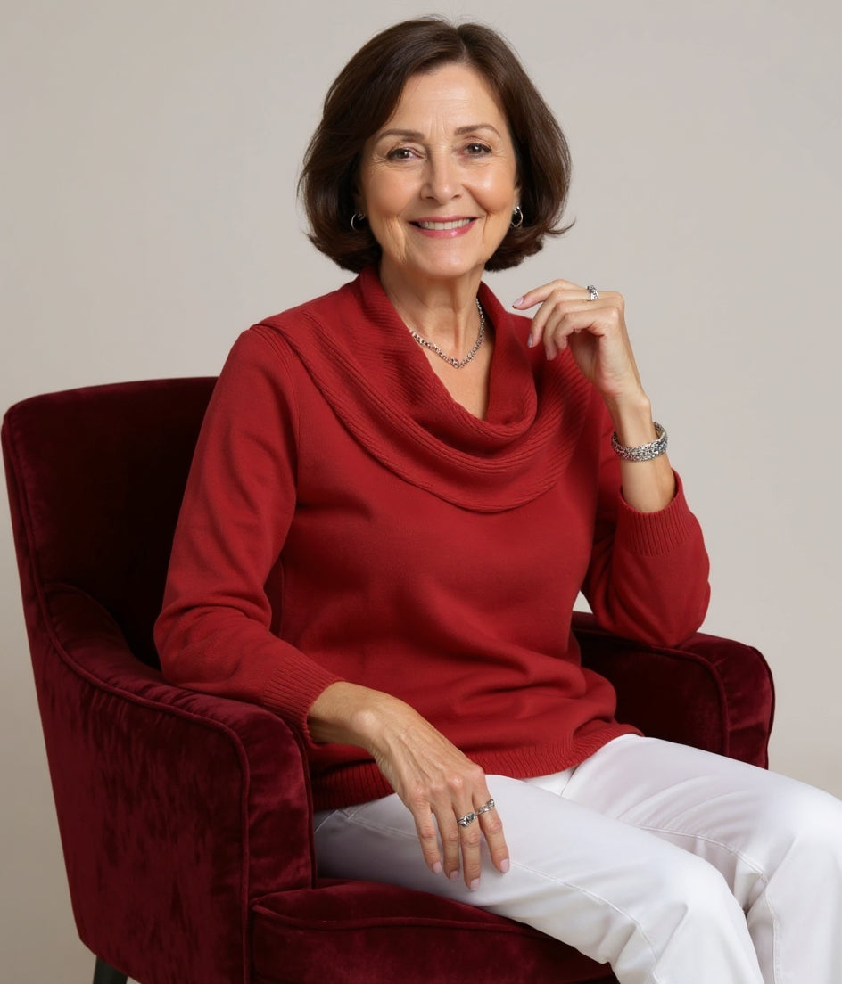 Rose Relaxed-Fit Eliza Sweater | Effortless Elegance Meets Everyday Luxury