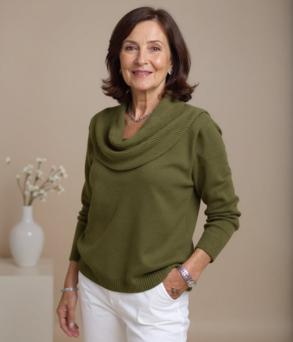 Rose Relaxed-Fit Eliza Sweater | Effortless Elegance Meets Everyday Luxury