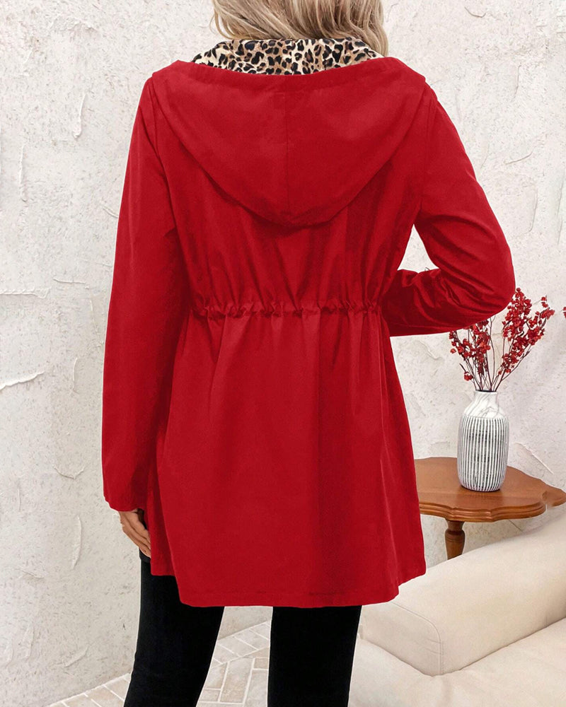 Rose Elegant Regular-Fit Leopard Coat | Effortless Everyday Style