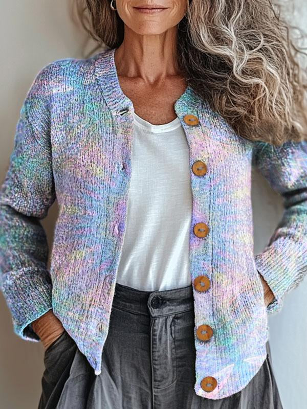 Kari Charming Pastel Patterned Cardigan