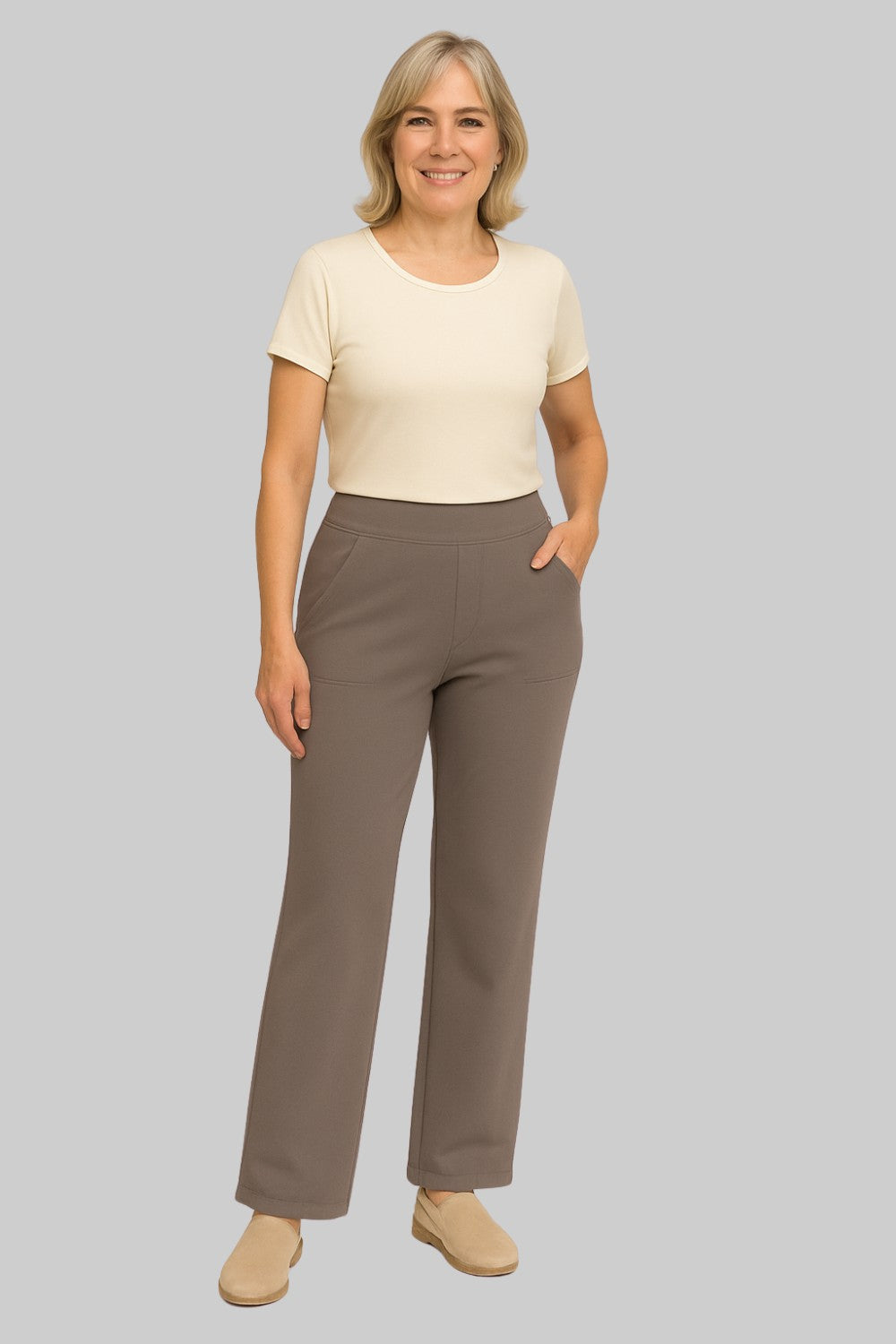 Elegant Straight-Leg Jersey Pants | Comfort Meets Timeless Style