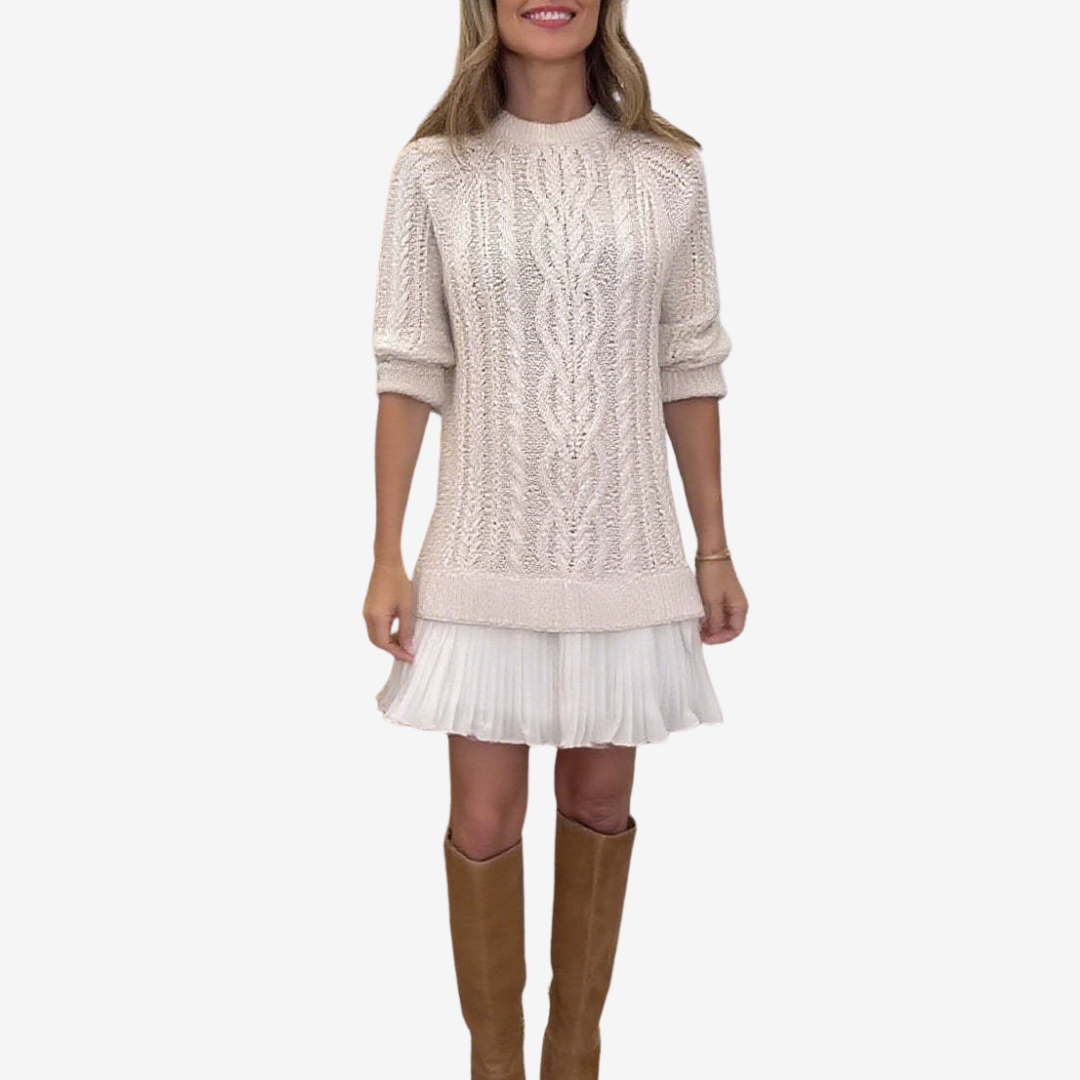 Amelia Sylveria Sweater Dress | Effortless Elegance Meets Everyday Comfort
