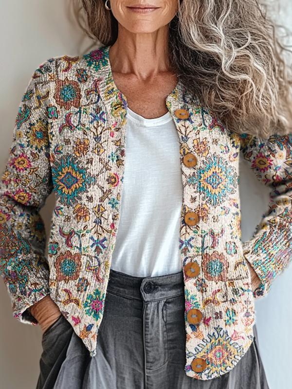 Isabella Chic Exotic Print Cardigan