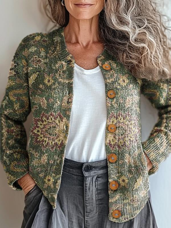 Brooklyn Chic Nature-Inspired Cardigan