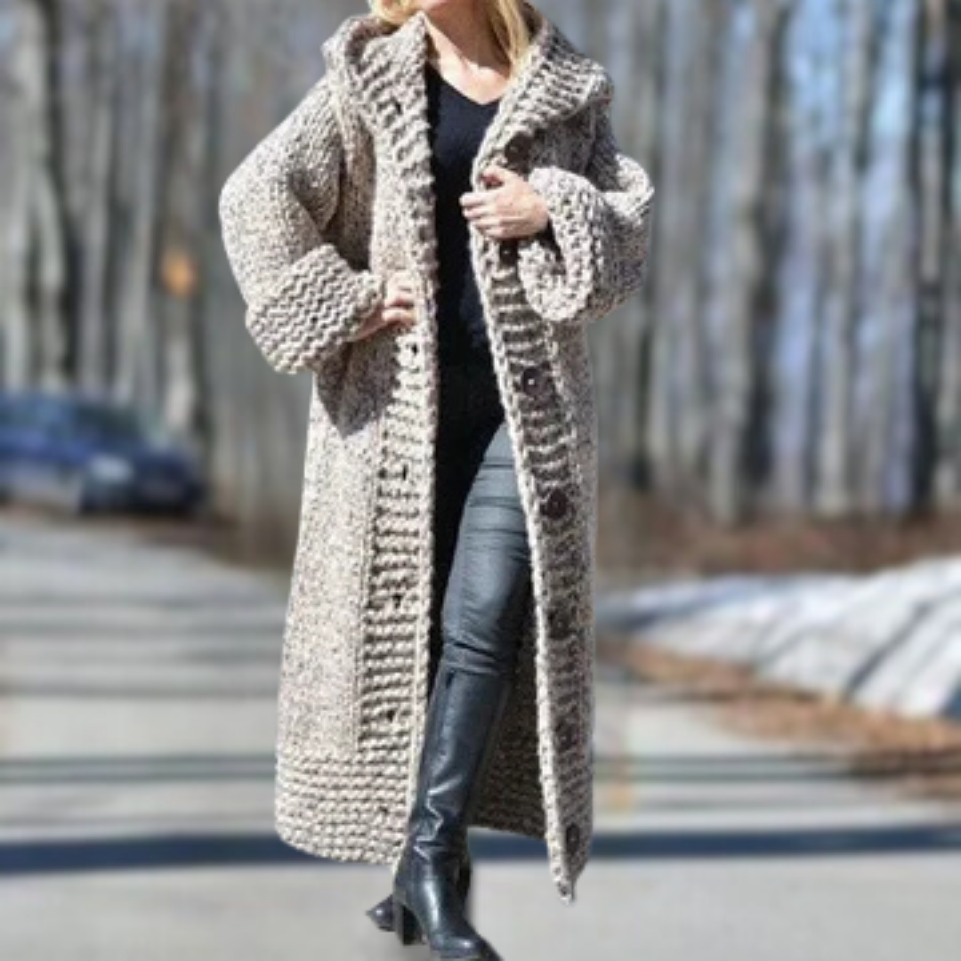 Rose Elegant-Fit Carol Cosy Coat | A Perfect Blend of Comfort and Sophistication