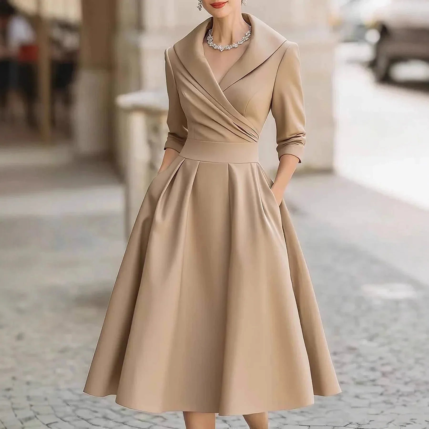 Rose | Elegant Midi Dress