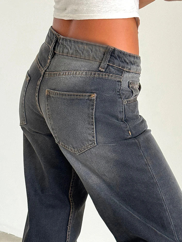 Vintage Baggy Jeans | Relaxed High-Waist Fit with Retro Charm