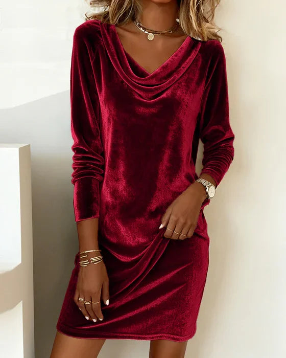 Rose Frosina Velvet Dress | Luxurious Softness with Effortless Elegance