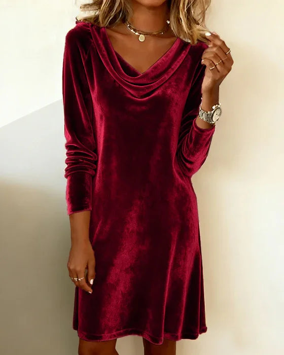 Rose Frosina Velvet Dress | Luxurious Softness with Effortless Elegance